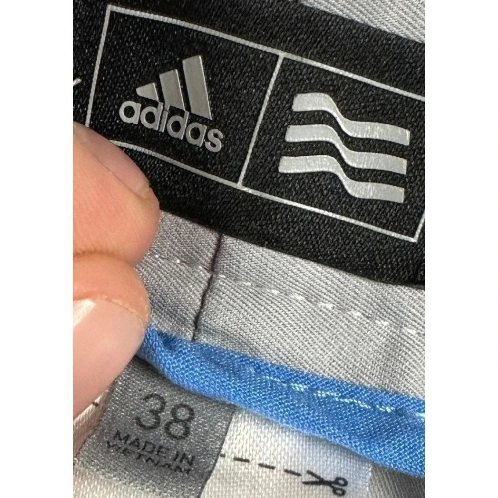 Adidas Golf Shorts Mens 38 Grey Chino Performance Flat Front Golfing Athletic